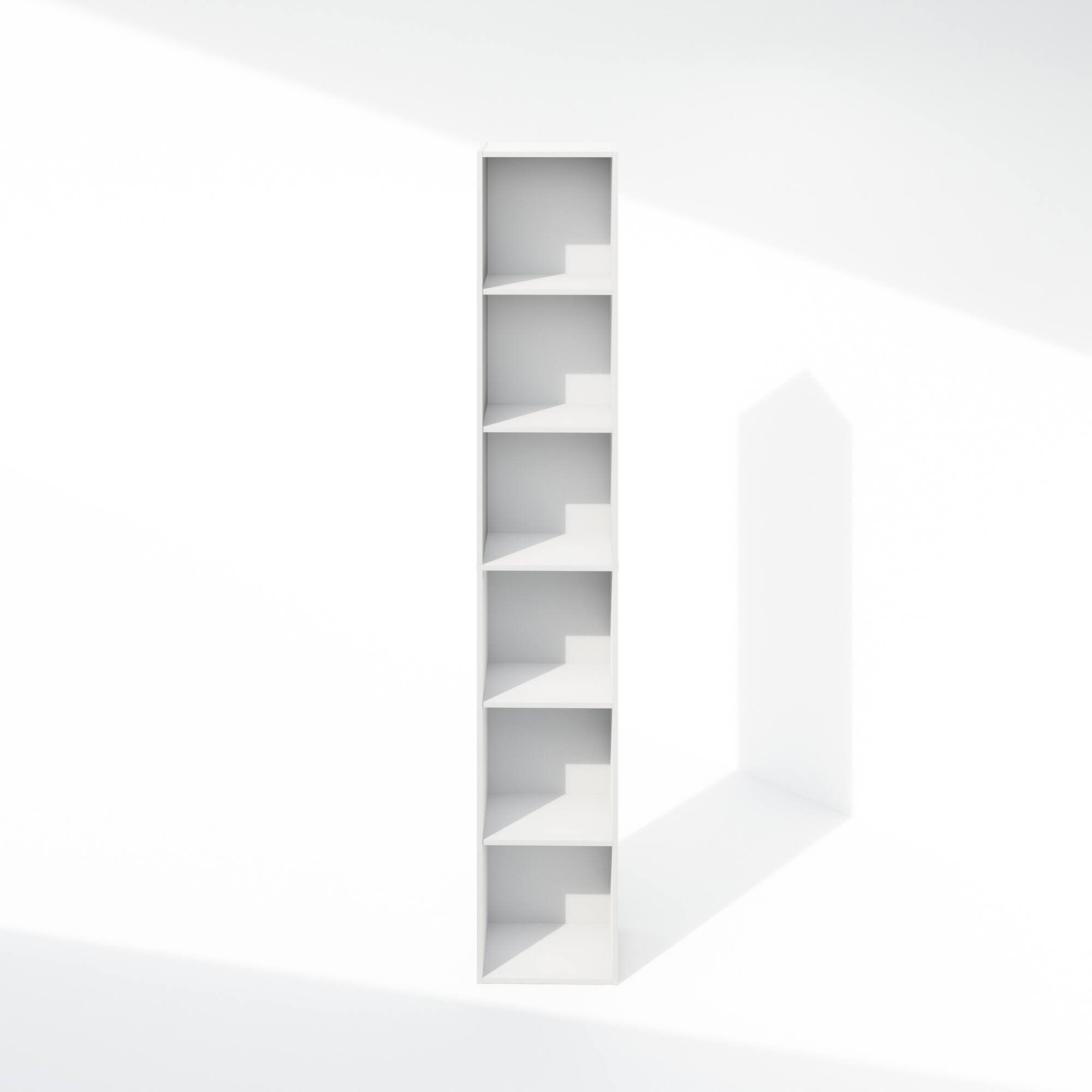 Alt View 2. Furinno - Luder 6-Tier Multipurpose Clothing & Closet Storage Organizer Shelf - White.