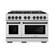 Front. ZLINE - ZLINE Autograph Edition 48" Freestanding Select Gas Range w/ 8 Burners & Matte Black Accents (HGRZ-48-MB) - Stainless Steel.