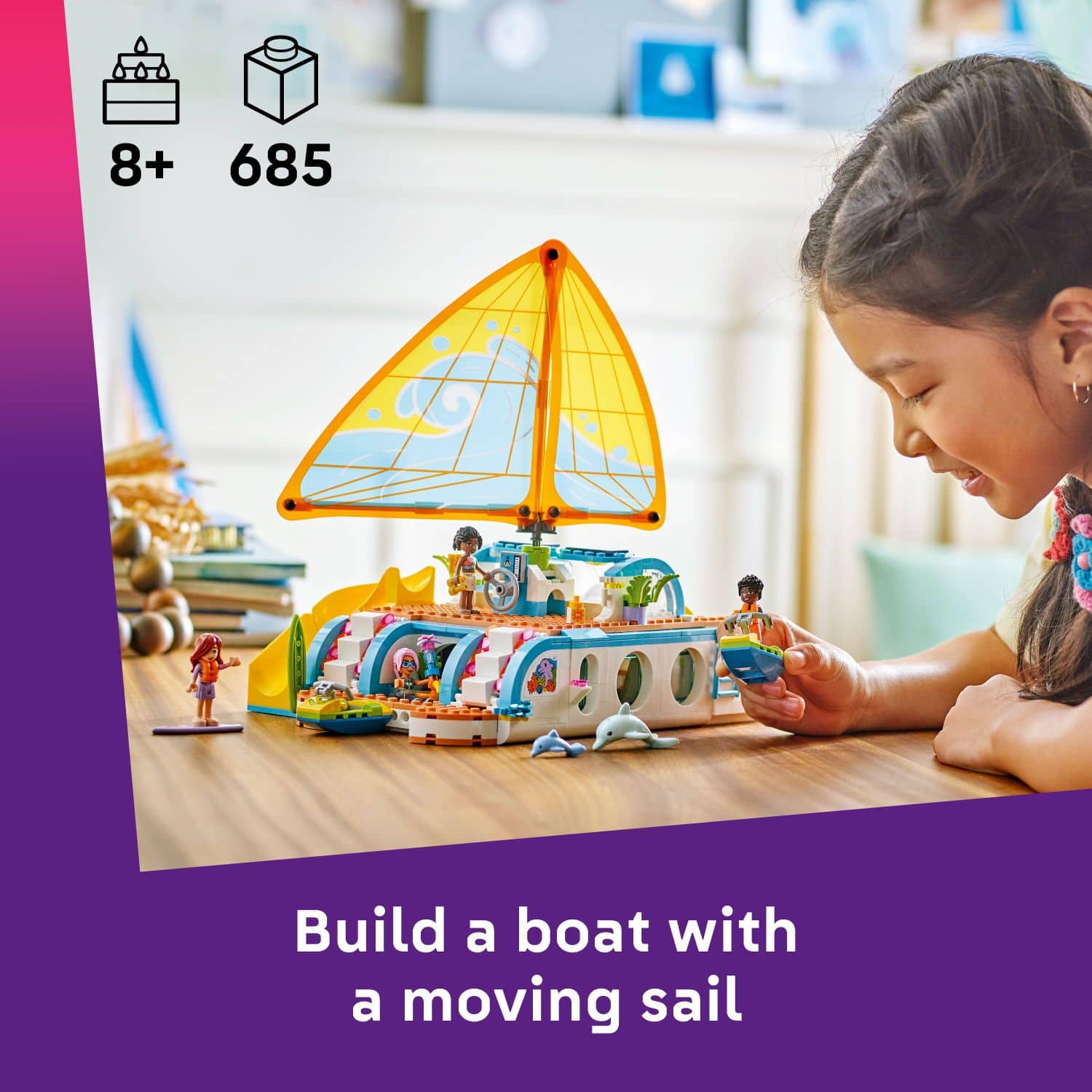 8+ 685
Build a boat with a moving sail
