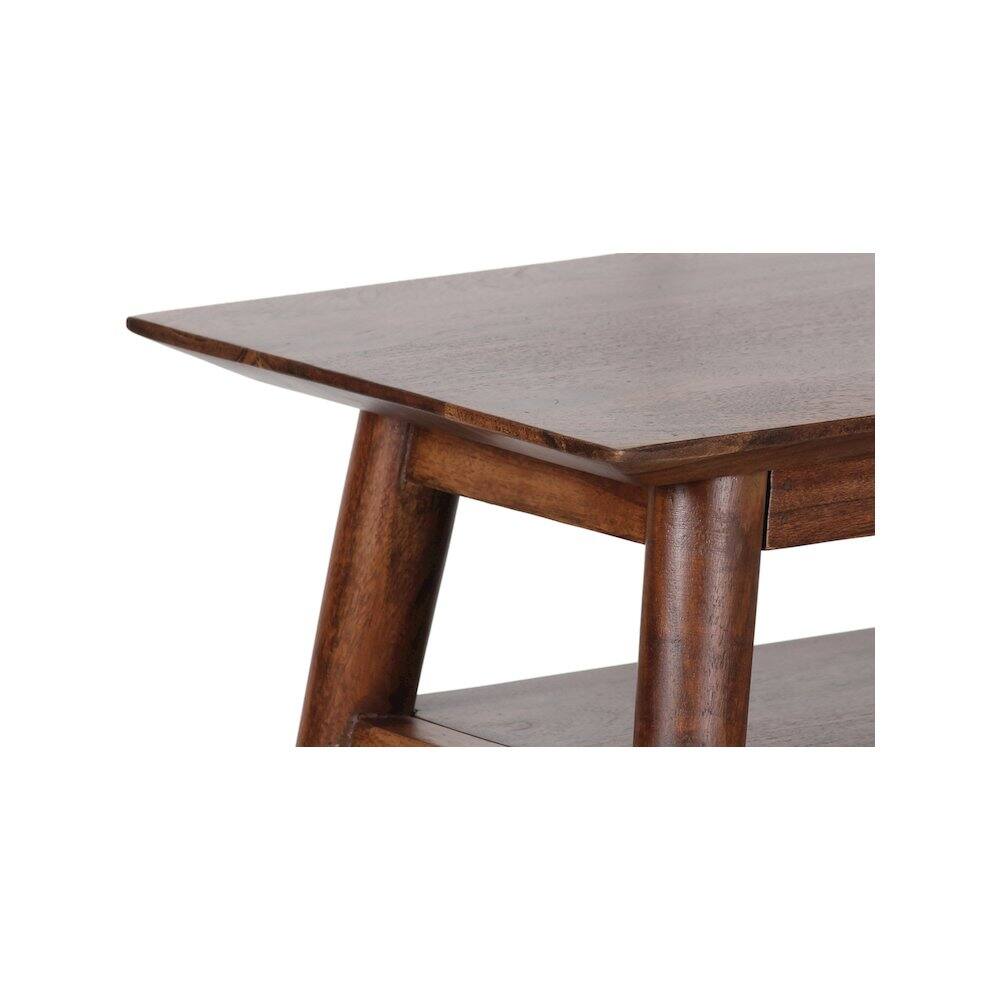 Left. Porter Designs - Portola Solid Acacia Wood End Table - Brown.