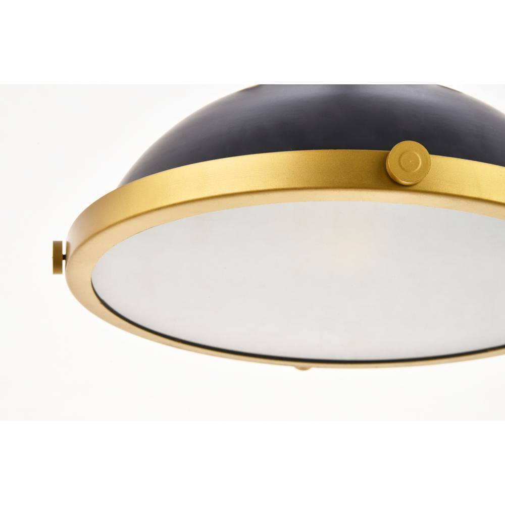 Alt View 3. Living District - Eamon 1 Light matte black Pendant - Matte Black.
