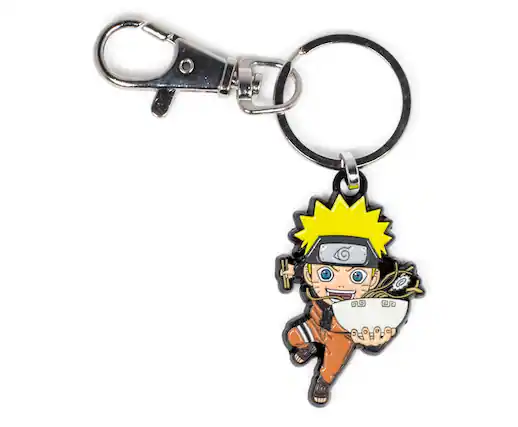 Front. SalesOne LLC - Naruto Uzumaki With Ramen Bowl Enamel Pendant Keychain | Toynk Exclusive - Orange.