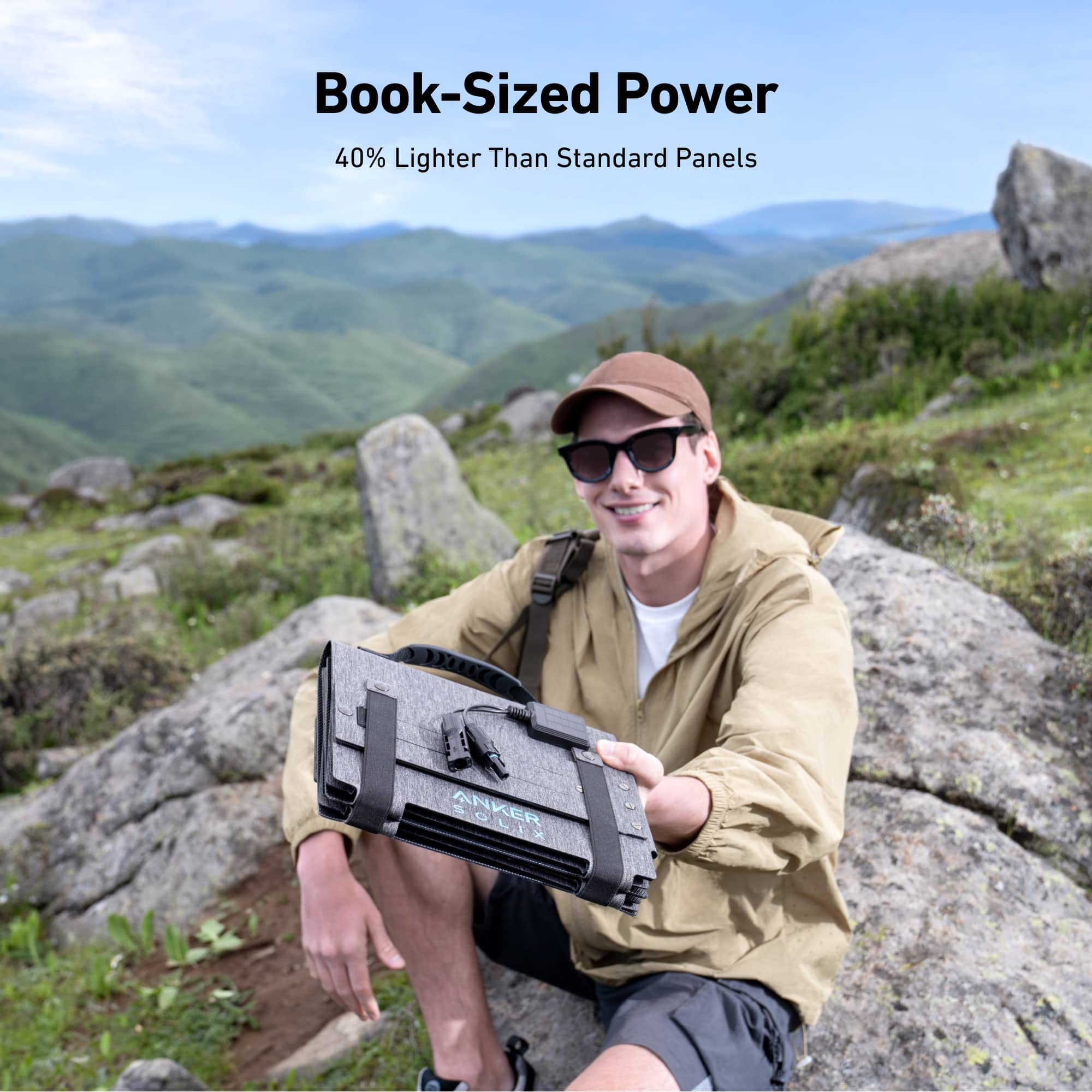 Anker - SOLIX C300X DC Portable Power Station w/60W Solar Pa