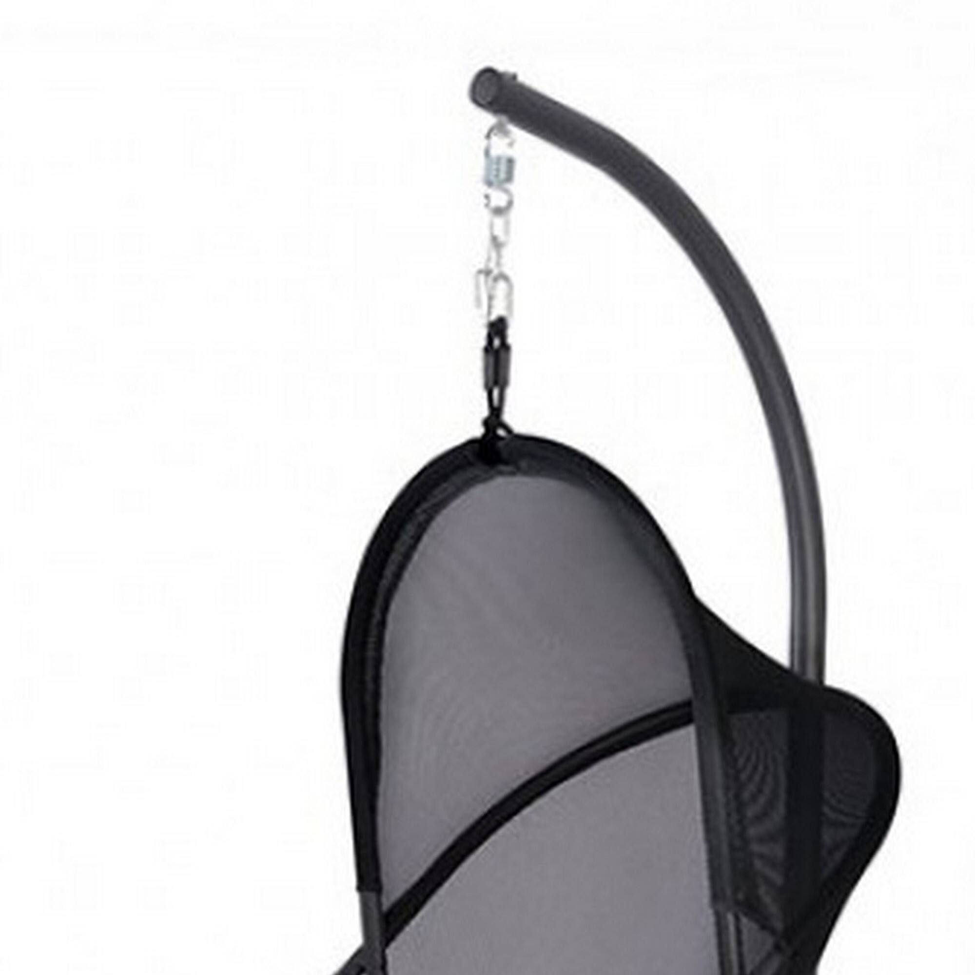 Alt View 2. Manhattan Lane - 28 Inch Swing Chair, Sturdy Steel Frame, Breathable Mesh - Black, Gray.