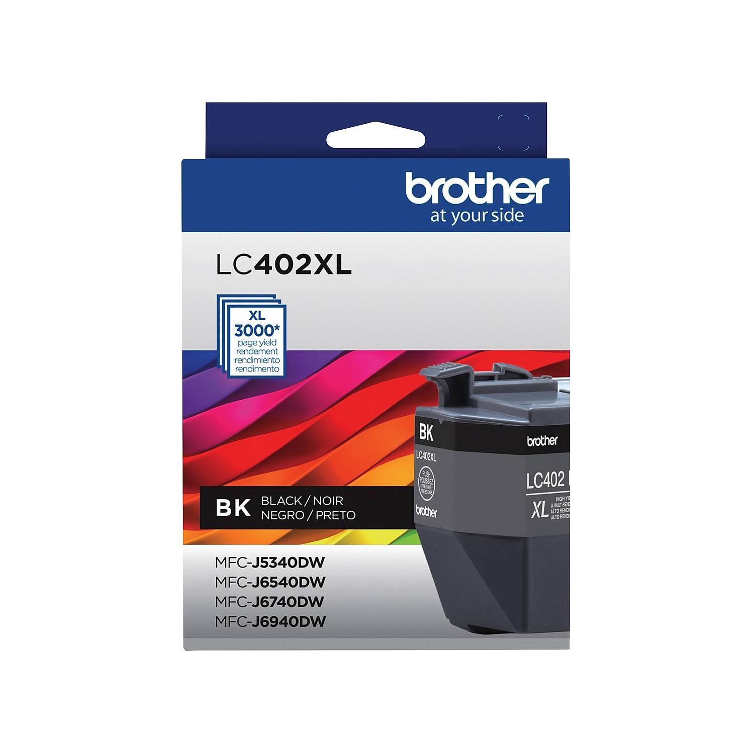 brother at your side

LC402XL

XL 3000* page yield rendimento rendimiento BLACK/NOIR / NOIR B NEGRO / PRETO BK

MFC-J5340DW
MFC-J6540DW
MFC-J6740DW
MFC-J6940DW

BK LC402XL

LC402 XL