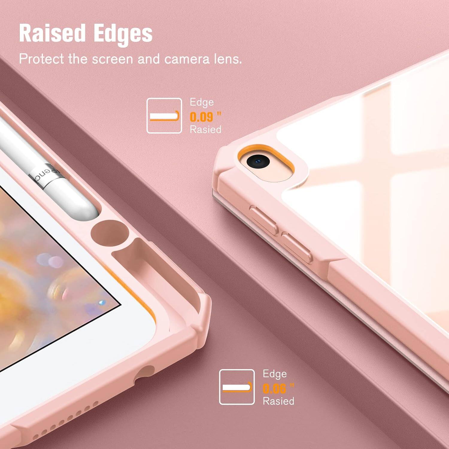 Raised Edges Protect the screen and camera lens.

Edge 0.09" Raised

Edge 0.06" Raised