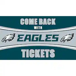Evergreen Enterprises - Philadelphia Eagles 28" x 16" Come Back With Tickets Door Mat - Multicolor