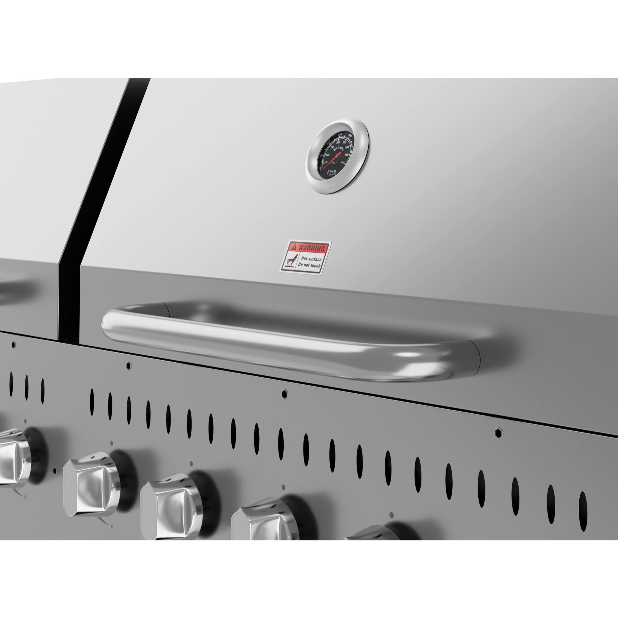 Alt View 6. Koolmore - 72 in. 10-Burner Commercial Outdoor Propane Gas Grill with Two 36 in. Roll Dome Covers in Stainless-Steel, ETL Listed - Stainless Steel.