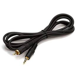 Cmple.com - Cmple - 6ft Audio Cable 3.5mm 1/8 inch Mono Male to RCA Mono Male Connectors (Gold Plated) - 6 Feet - Black