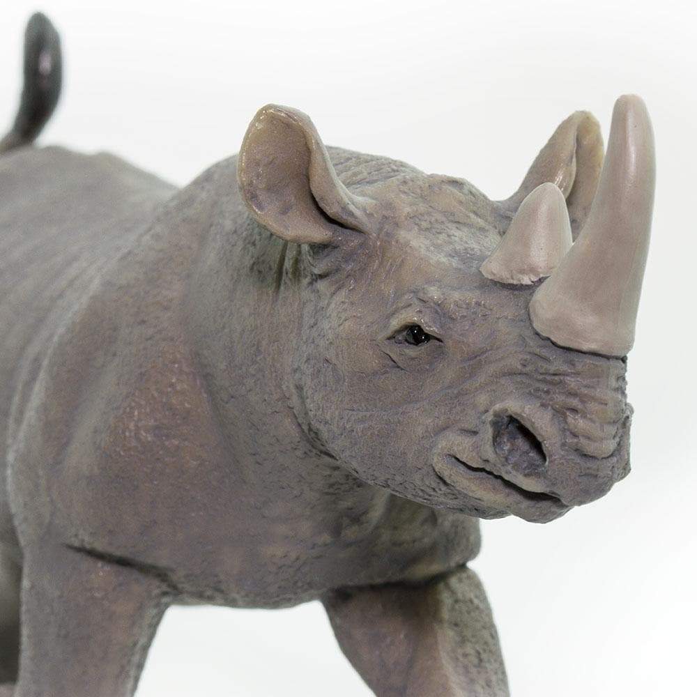 Back. Safari Ltd. - Black Rhino Toy Figurine.