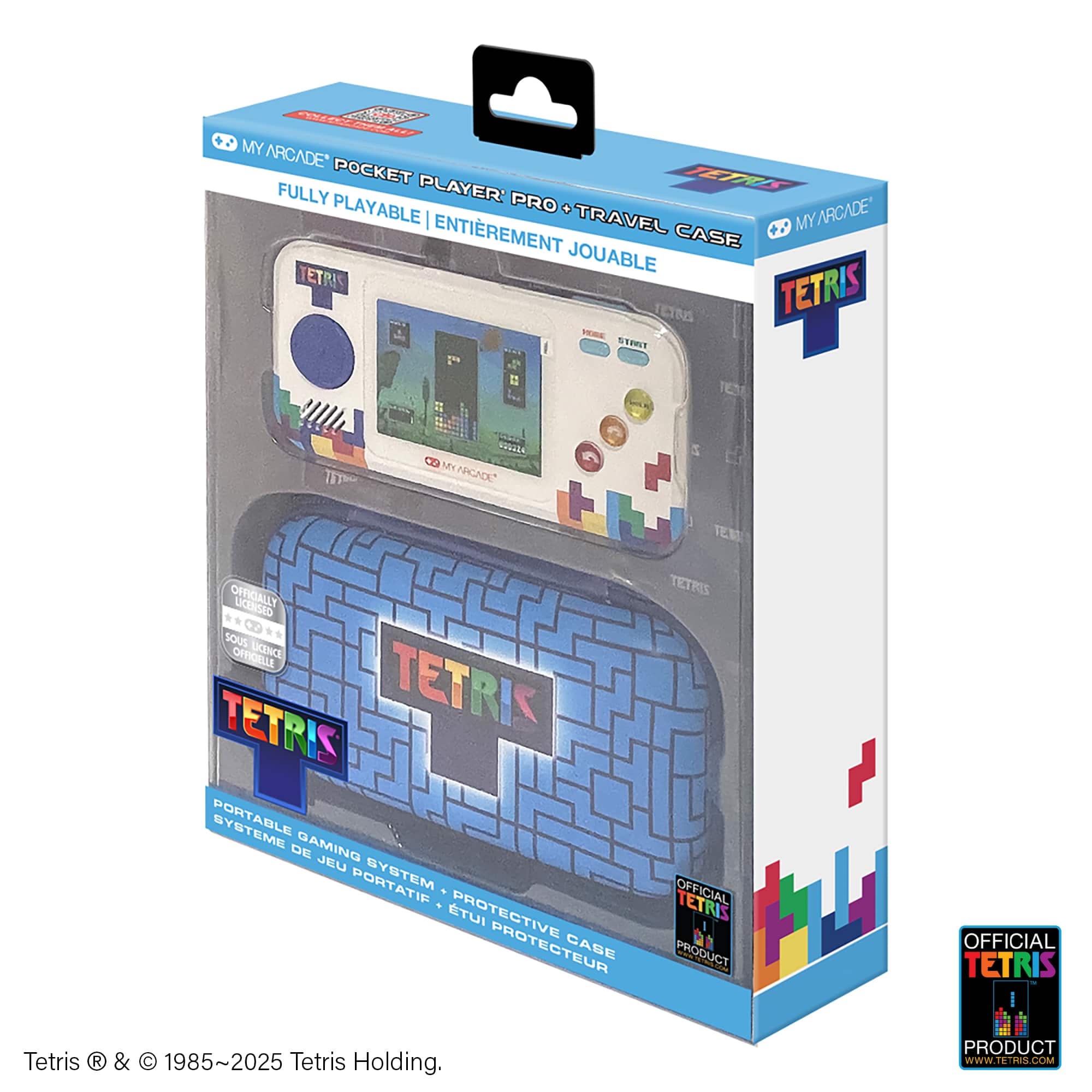 Tetris Pocket Player Pro Portable Handheld Gaming System With Travel Case
