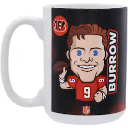 Logo Brands - Joe Burrow Cincinnati Bengals 15oz. Player Caricature Mug - Multicolor