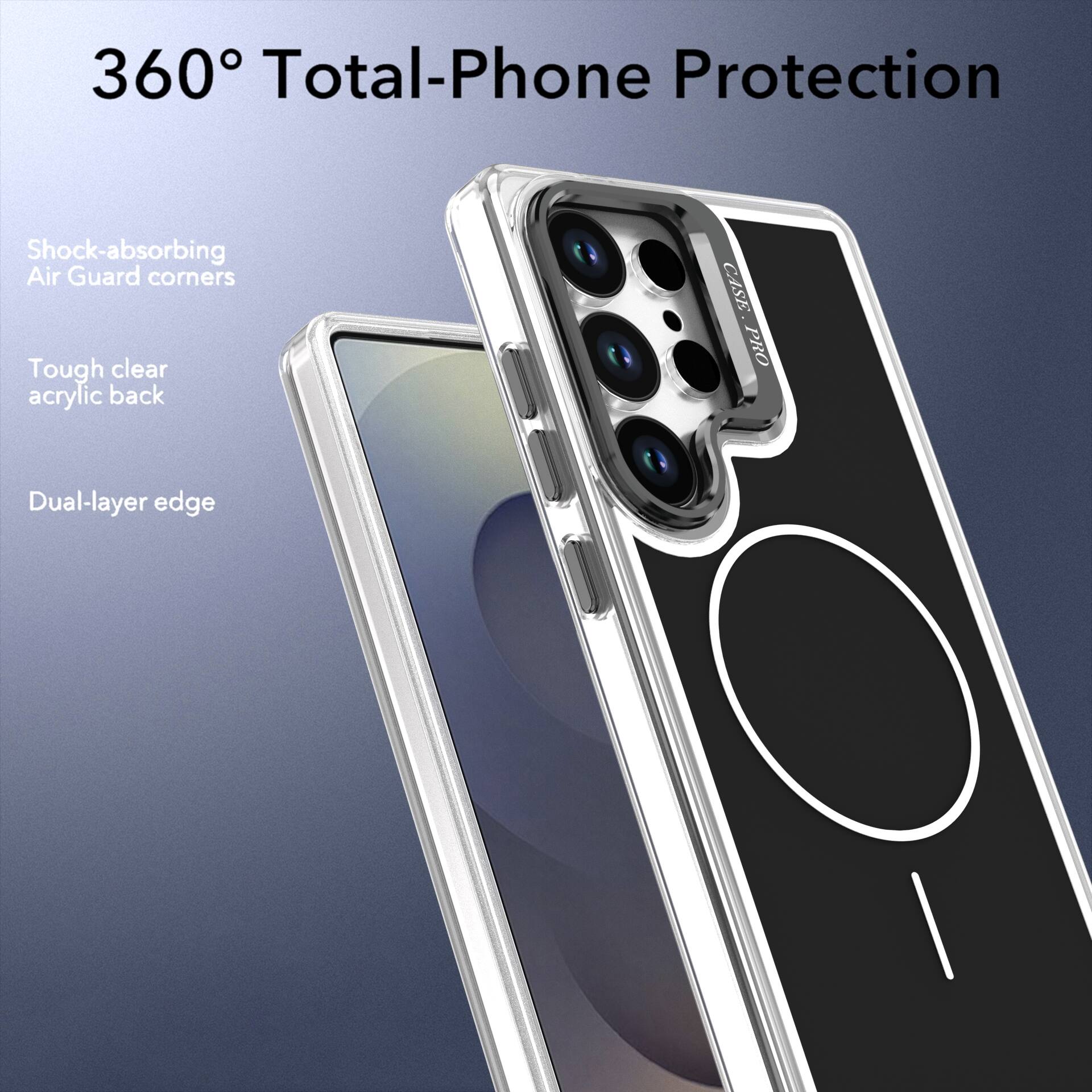 360° Total-Phone Protection

Shock-absorbing Air Guard corners

Tough clear acrylic back

Dual-layer edge