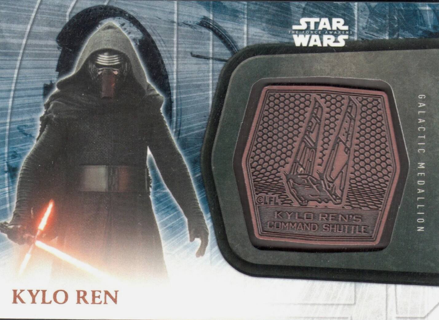 STAR THE FORCE AWAKENS WARS  
LFL KYLO REN'S COMMAND SHUTTLE  
GALACTIC MEDALLION  
KYLO REN
