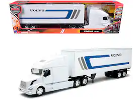Volvo VN-780 Truck with Dry Van Trailer White "Long Haul Truckers" Series 1/32 Diecast Model by New Ray