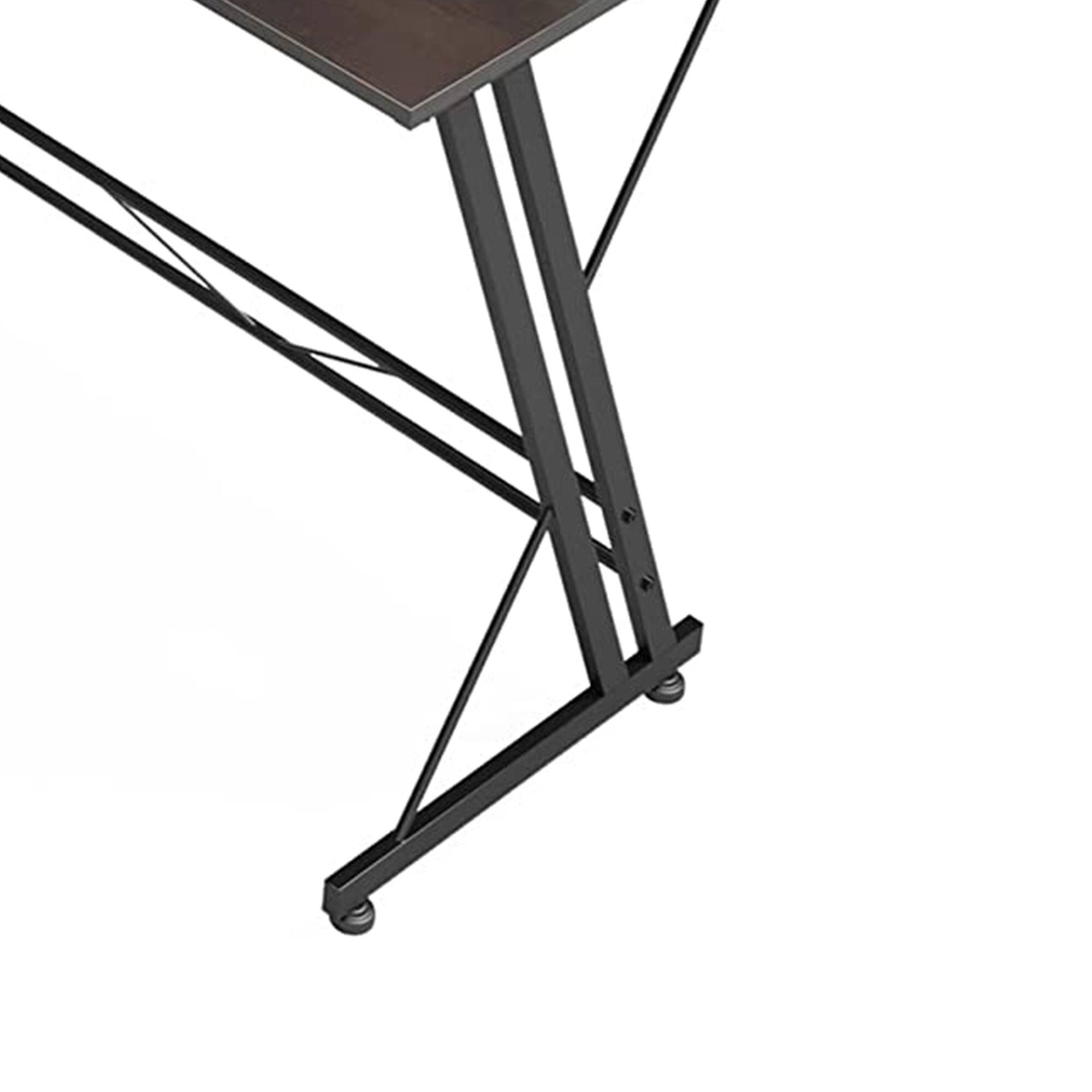 Alt View 1. Somdot - Somdot L Shaped Corner Gaming and Computer Desk with Monitor Stand, Black Walnut - Black Walnut.