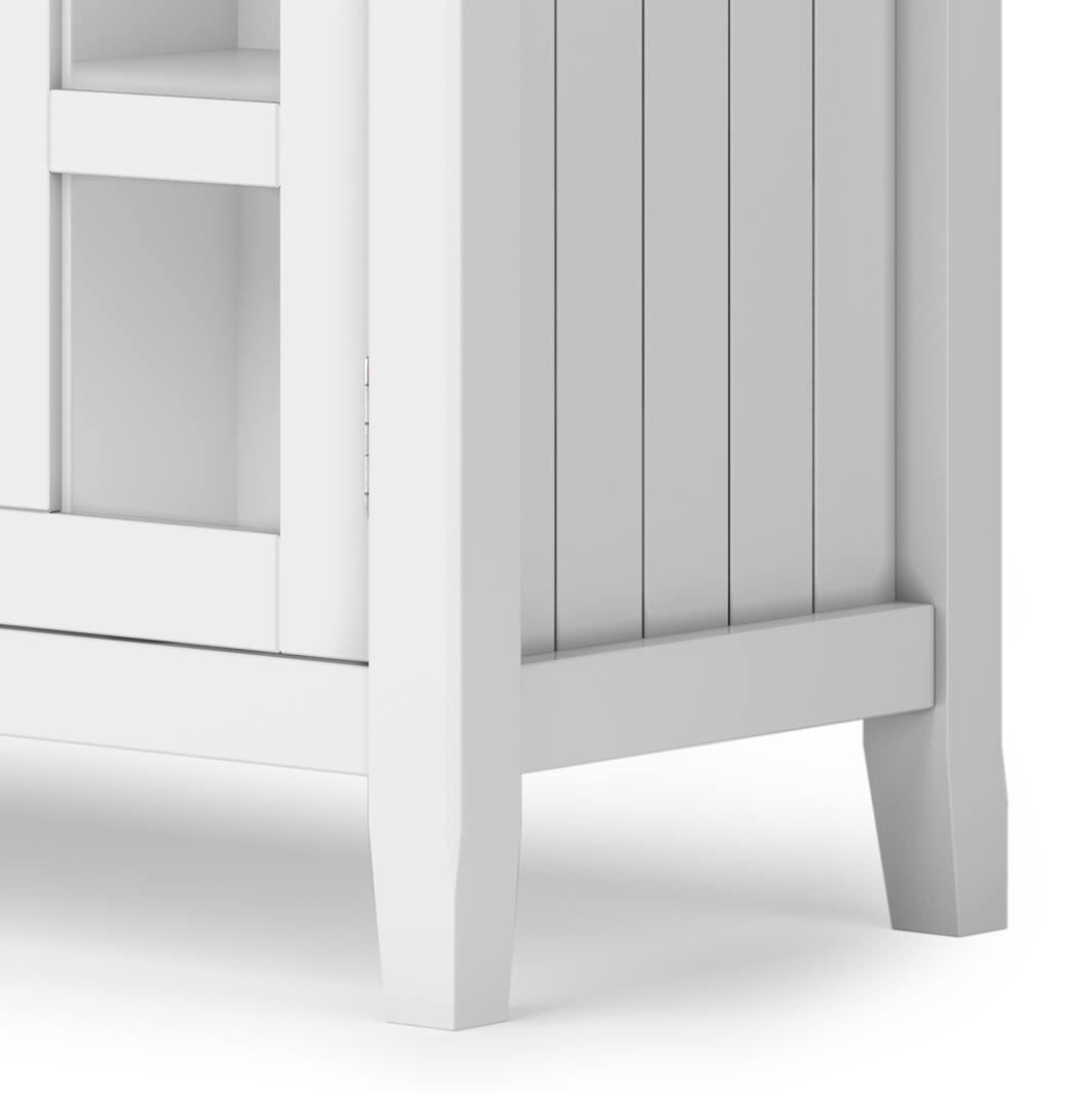 Alt View 33. Simpli Home - Acadian Solid Wood 60 inch Wide Rustic TV Media Stand For TVs up to 65 inches - White.