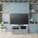Alt View 2. Sorbus - Sorbus TV Stand with 2 Drawers – Fits Most Flat-Screen TVs – Modern Media Console with Gaming Console Storage -White - White.