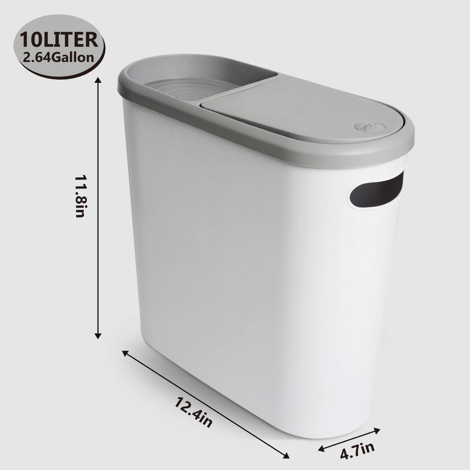 10 LITER  
2.64 Gallon  

11.8 in  
12.4 in  
4.7 in