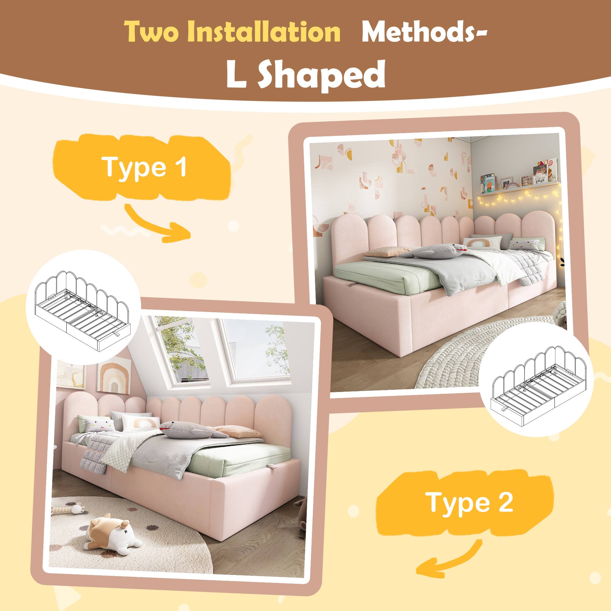 Two Installation Methods- L Shaped  
Type 1  
Type 2