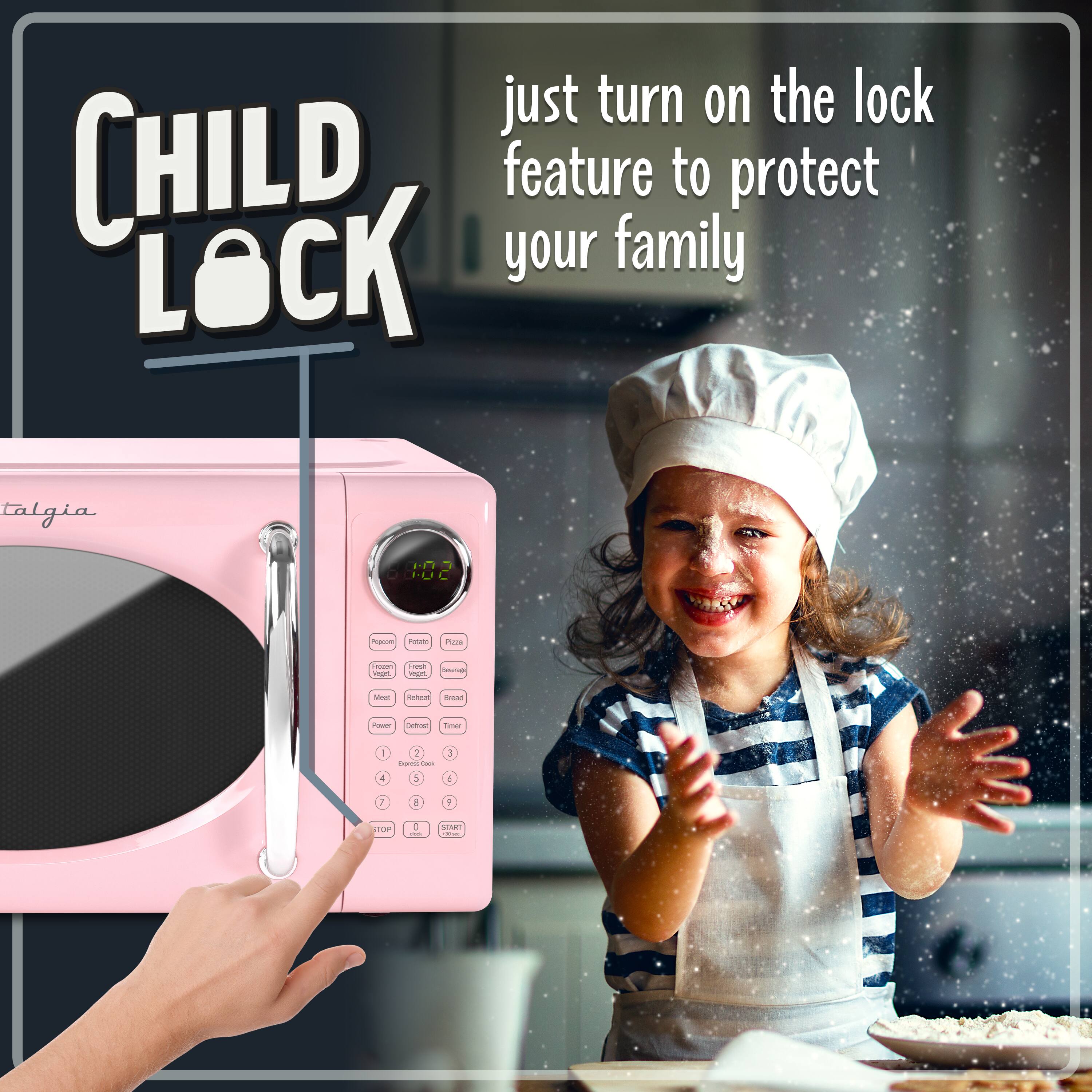 just turn on the lock CHILD feature to protect your family