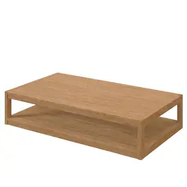 Outdoor Escape - Teak Wood Outdoor Coffee Table With Sturdy Construction And Elegant Design - Brown