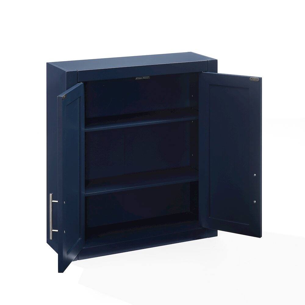 Back. Crosley Furniture - Savannah Wall Storage Cabinet - Navy.