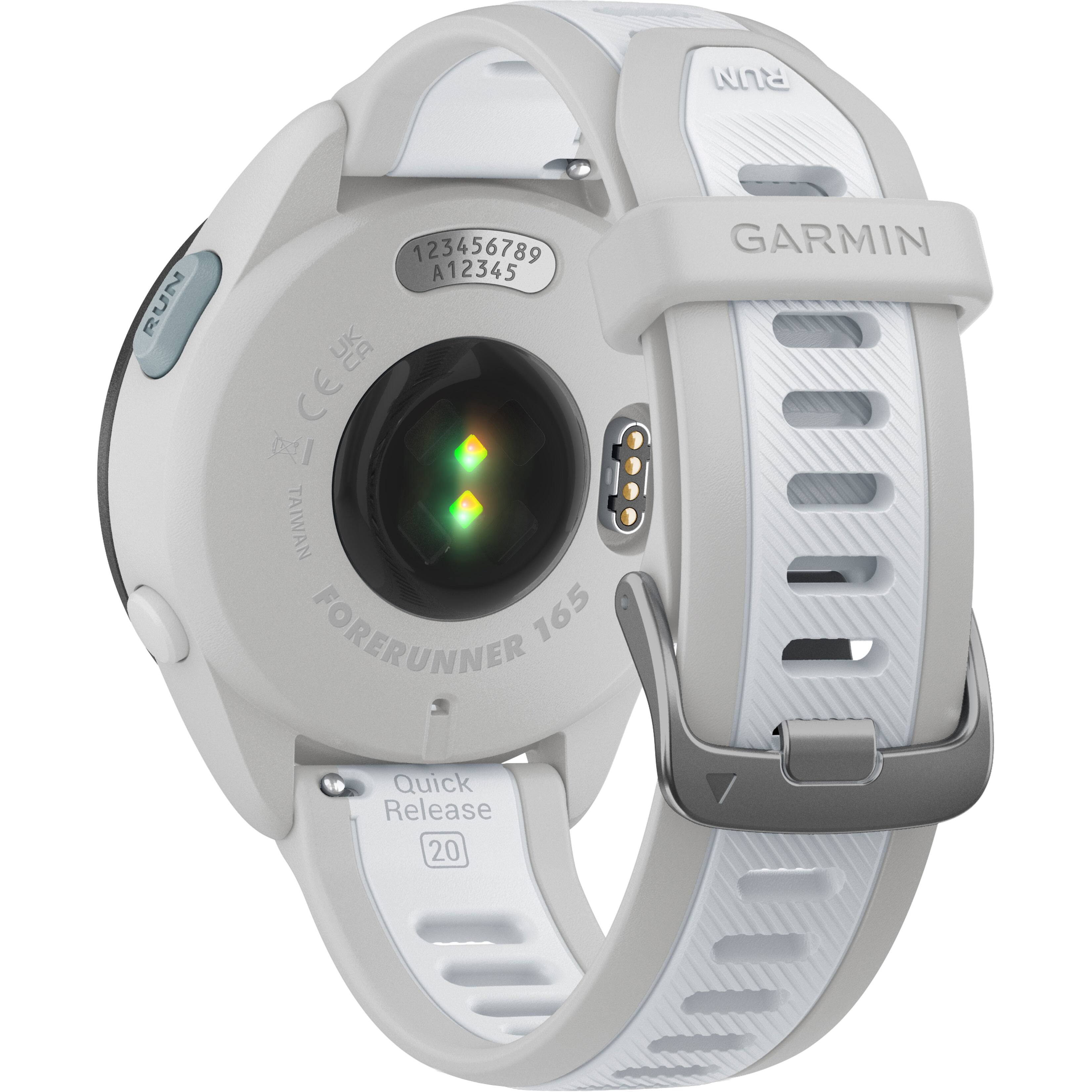 The text on the image reads: "GARMIN FORERUNNER 165 Quick Release 20."