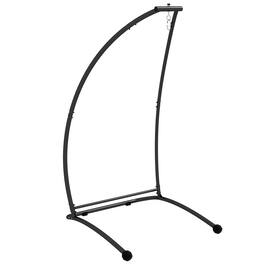 Outsunny - Hammock Chair Stand, C Shape Hanging Heavy Duty Metal Frame Hammock Stand for Hanging Hammock Porch Swing Chair - Black