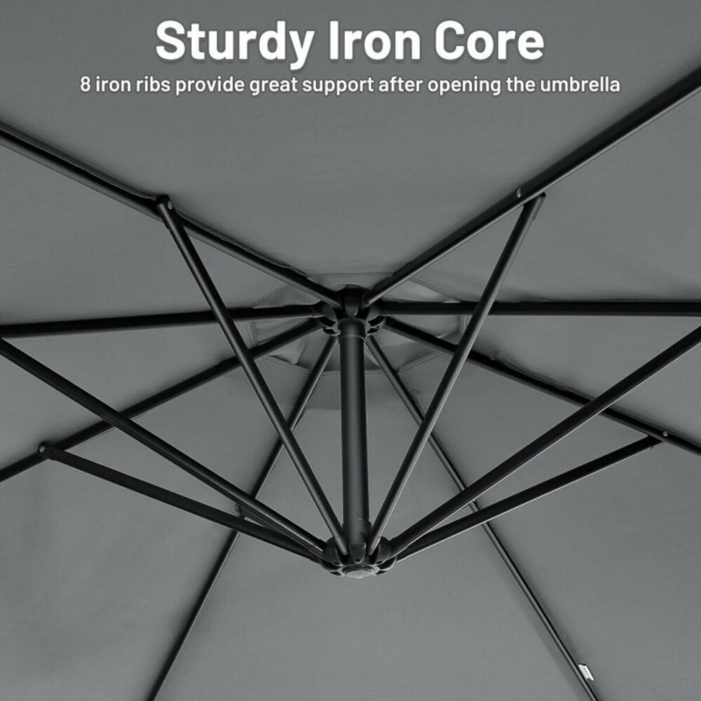 Sturdy Iron Core  
8 iron ribs provide great support after opening the umbrella