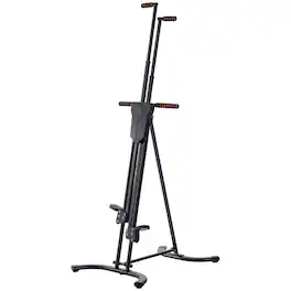 Soozier - Folding Adjustable Step Machine Vertical Climber Exercise Fitness Equipment - Black