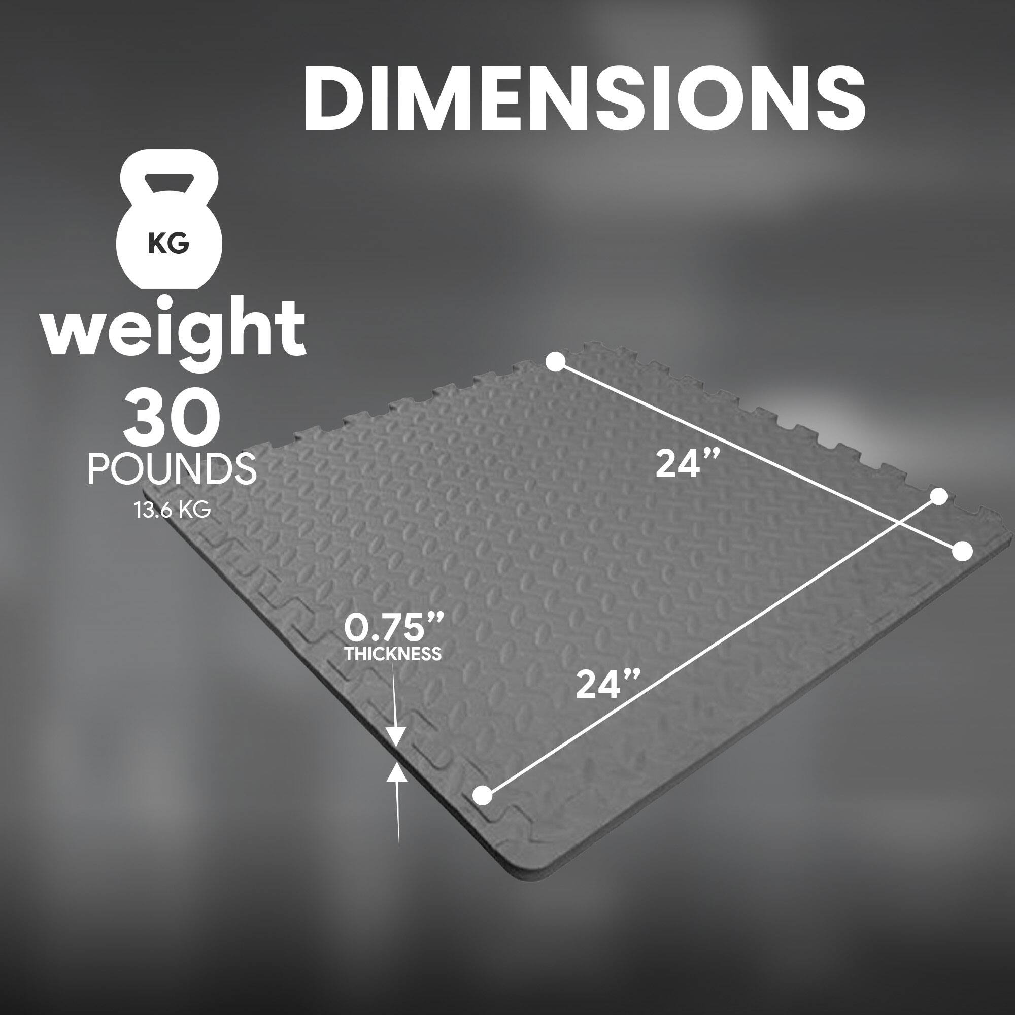 DIMENSIONS  
8 KG weight  
30 POUNDS  
13.6 KG  
24" x 24"  
0.75" THICKNESS