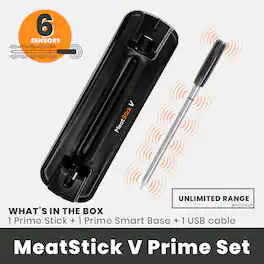 The MeatStick - V Prime Set Wireless Smart Meat Thermometer with WiFi Smart Base