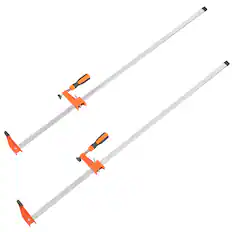 Front. VEVOR - Bar Clamps for Woodworking, 2-Pack 36" Clamp, Quick-Change F Clamp with 600 lbs Load Limit, 2.5" Throat Depth, Cast Iron - VI Orange(Powder Coating).