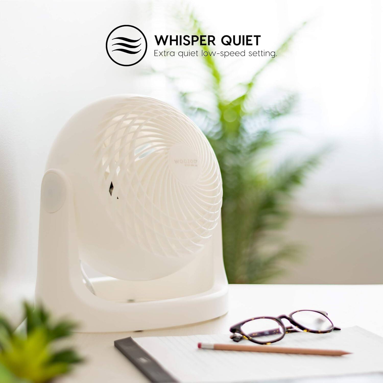 WHISPER QUIET  
Extra quiet low-speed setting.