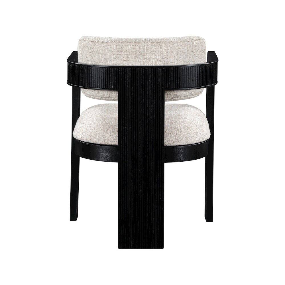 Alt View 4. Meridian Furniture - Sacha Beige Linen Textured Fabric Dining Chair, Set of 2 - Beige.