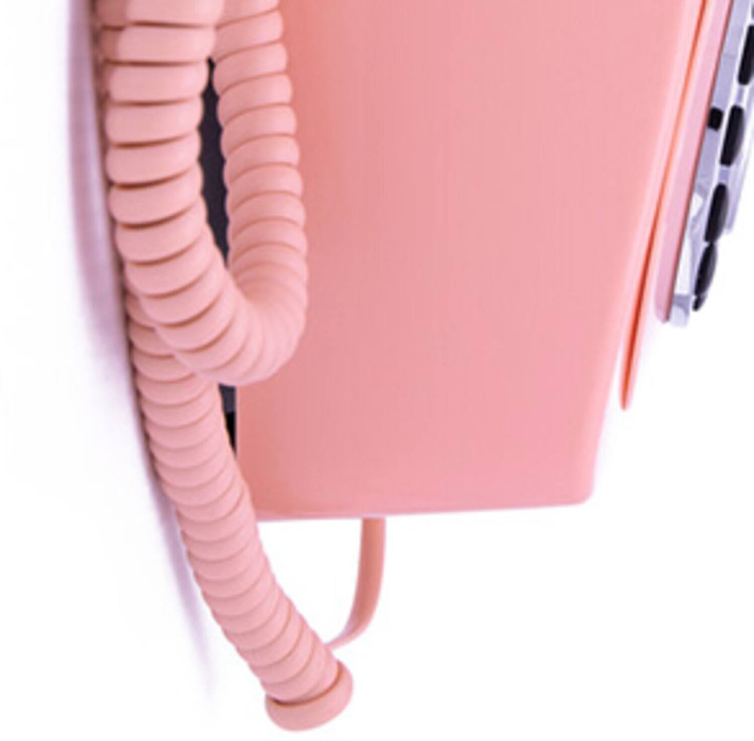 Alt View 1. PopMarket - GPO Retro GPO746WPK 746  Wall Mount Push Button Telephone - Pink   - MISC ACCESSORY - Pink.