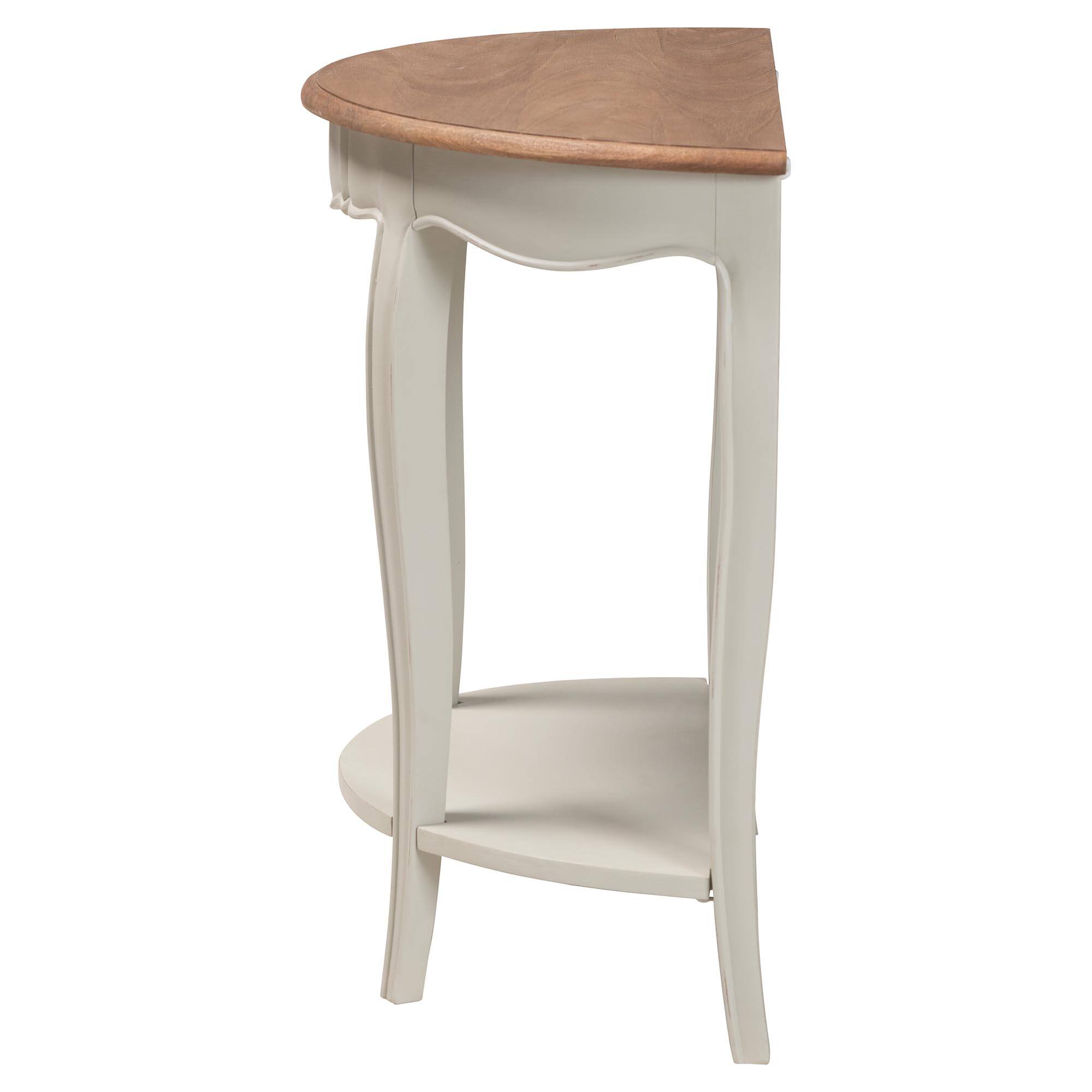 Left. Baxton Studio - Cordelia Country Cottage Farmhouse  and Finished Console Table - Natural Brown/Greyish Beige.