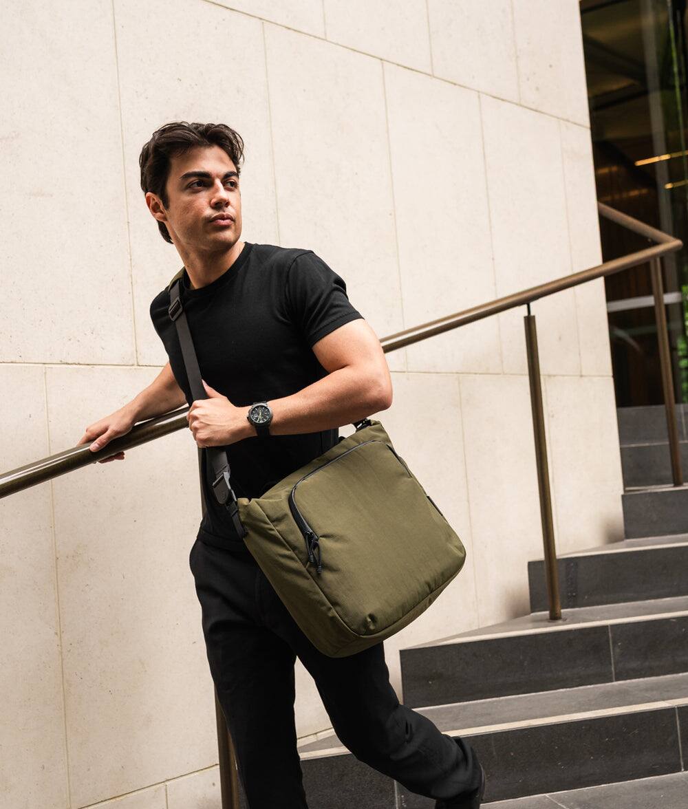 Alt View 10. ALPAKA - Bravo Tote V2 Laptop Tote for Work & Travel, Fits 14” MacBook Pro - Green Axoflux 400D.