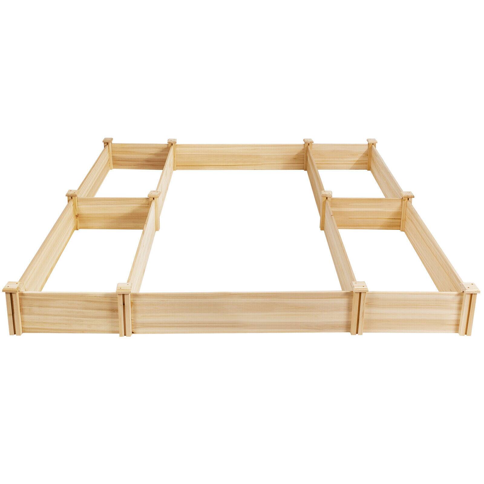 Ecooso - U-Shaped Wooden Raised Garden Bed for Backyard Planting