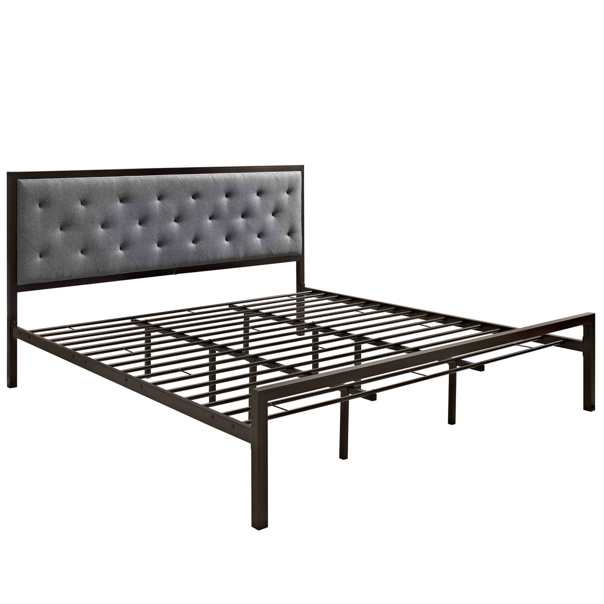 Left. Modway - Ollie Twin Bed Frame - Silver.