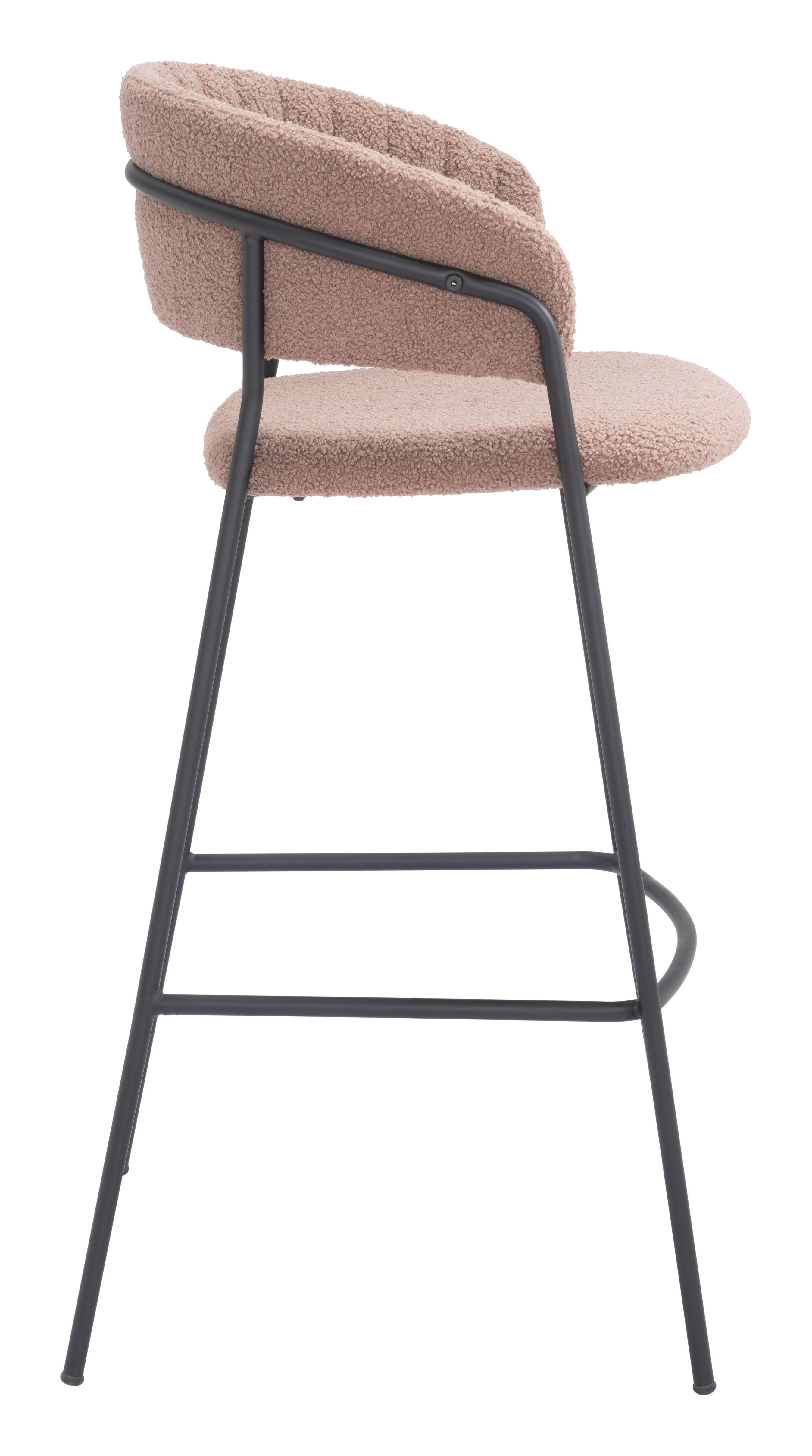 Back. Hivvago - Josephine Barstool (Set of 2) Brown - Brown.