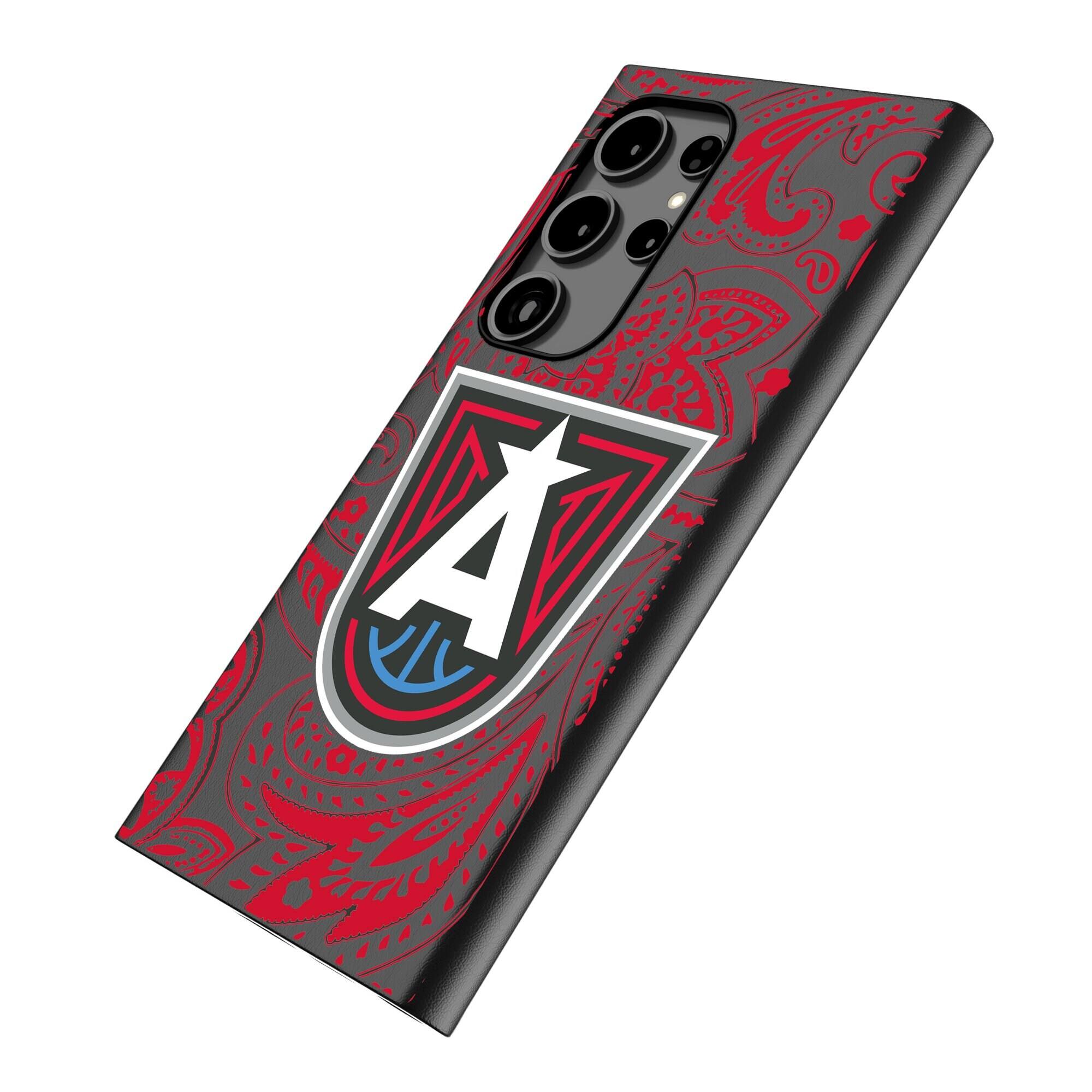 Alt View 1. Keyscaper - Atlanta Dream Paisley Galaxy Magnetic Bump Case - S25 - Black.