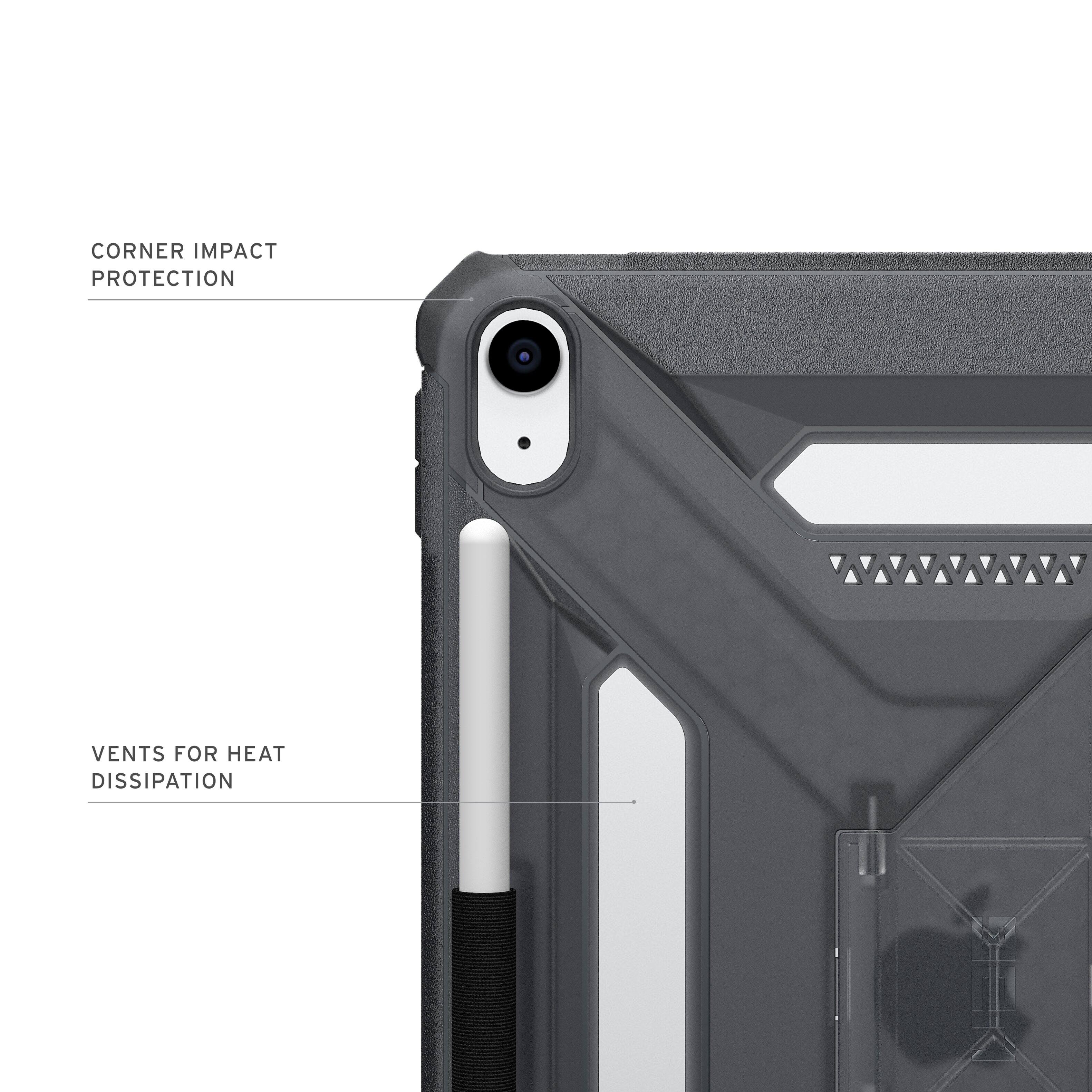 CORNER IMPACT PROTECTION  
VENTS FOR HEAT DISSIPATION
