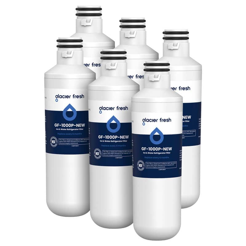 GLACIER FRESH - Water Filter LT1000PC Replacement for LG Refrigerator, 6 Pack