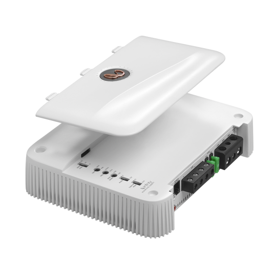 Left. Infinity - INFINITY MARINE M6001A Subwoofer marine amplifier 600 watts RMS x 1 at 2 ohms - Black.