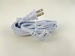 OMNIHIL - White 10ft L-Shape Power Cord for TCL Roku Samsung LG Haier Sony Insignia Jvc Sharp Toshiba Vizio Ultra HD Smart LCD TV