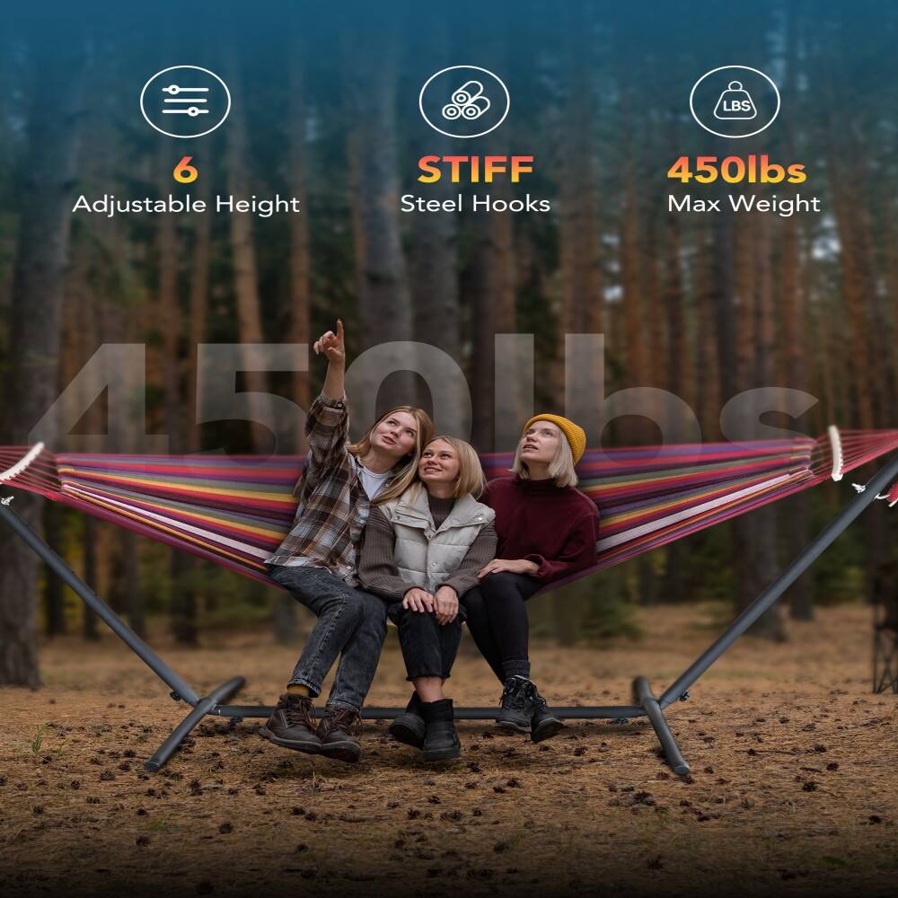 6 Adjustable Height  
STIFF Steel Hooks  
450lbs Max Weight