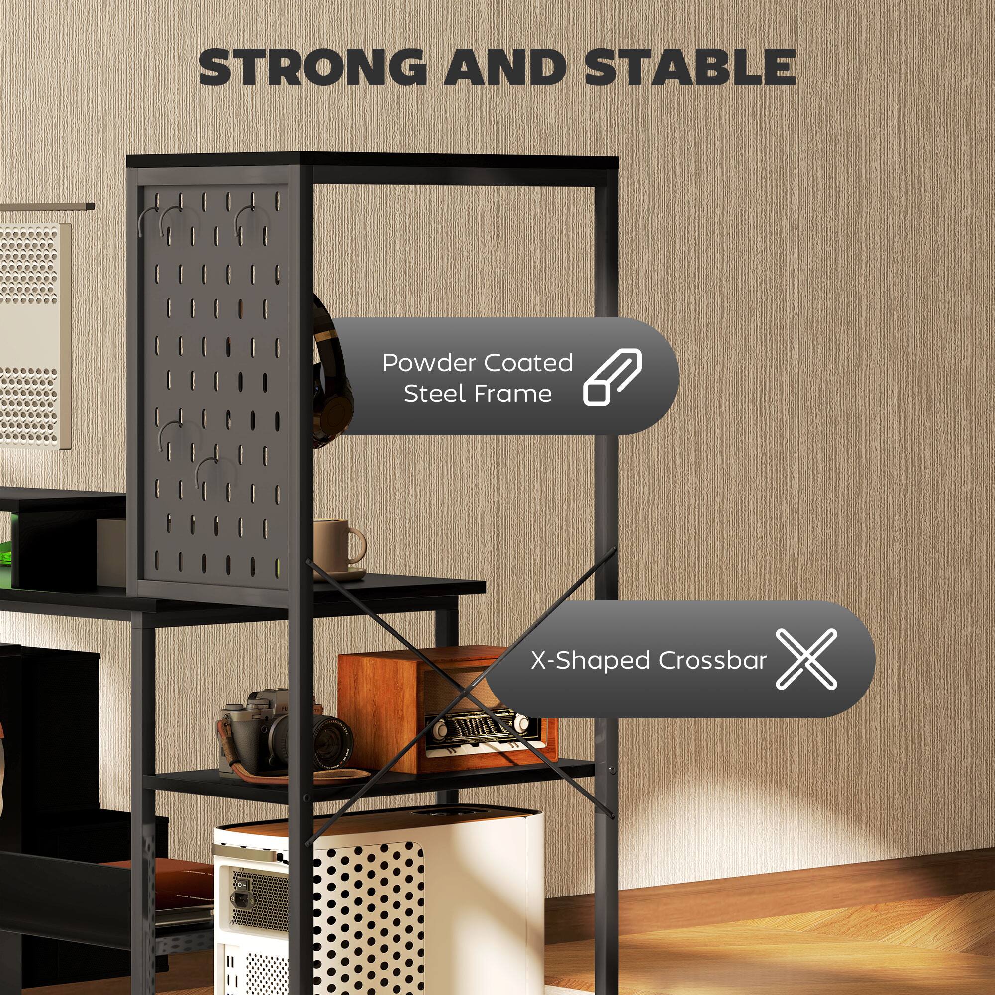 STRONG AND STABLE Powder Coated Steel Frame X-Shaped Crossbar X
