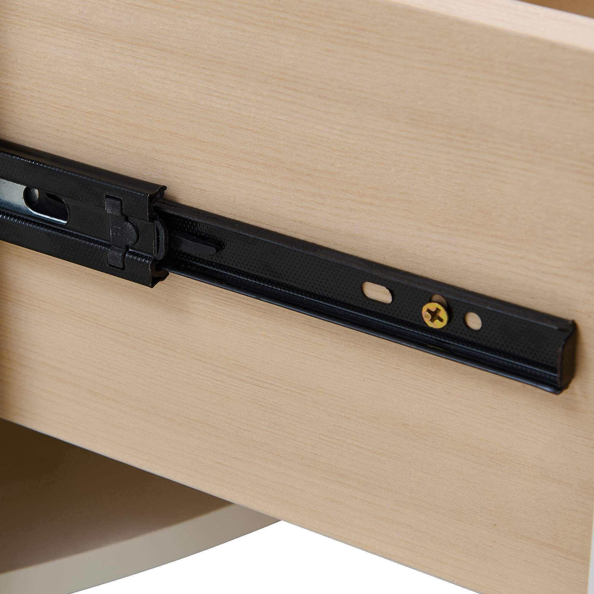 Alt View 8. Tiramisubest - Modern Round Movable Coffee Table with Casters, 2 Drawers, Marble Pattern Sintered Stone Top, White, 29.5" - White.